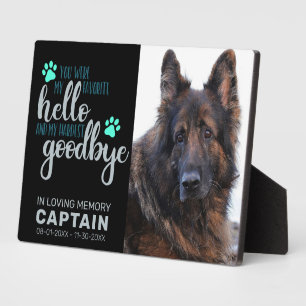 Mein Lieblings-Hallo-Haustier-Hund-Gedenkfoto-Ande Fotoplatte