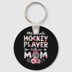 Mein Lieblings-Hockey-Spieler nennt Me Mama Hockey Schlüsselanhänger