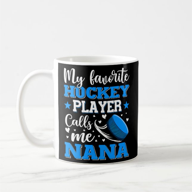 Mein Lieblings-Hockey-Spieler nennt mich Nana Moth Kaffeetasse (Links)