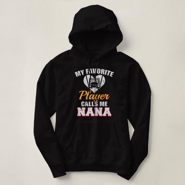 Mein Lieblings-Hockey-Spieler nennt mich Nana Zip Hoodie (Design vorne)