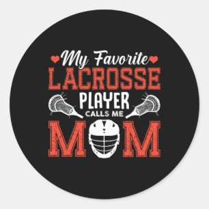 Mein Lieblings-Lacrosse-Player ruft mich Mama an Runder Aufkleber