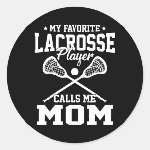 Mein Lieblings-Lacrosse-Spieler nennt mich Mom Vin Runder Aufkleber