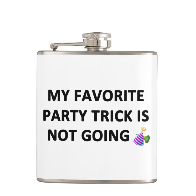Mein Lieblings-Party-Trick Flachmann (Vorderseite)