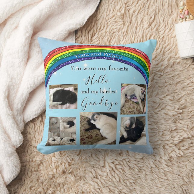 Mein Lieblings-Pet Memorial Foto Throw Kissen (Decke)