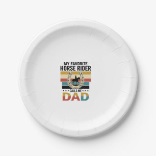 Mein Lieblings-Pferdereiter nennt mich Dad Shirt D Pappteller