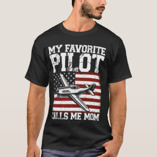 Mein Lieblings-Pilot nennt mich Mama Lustiger Mutt T-Shirt