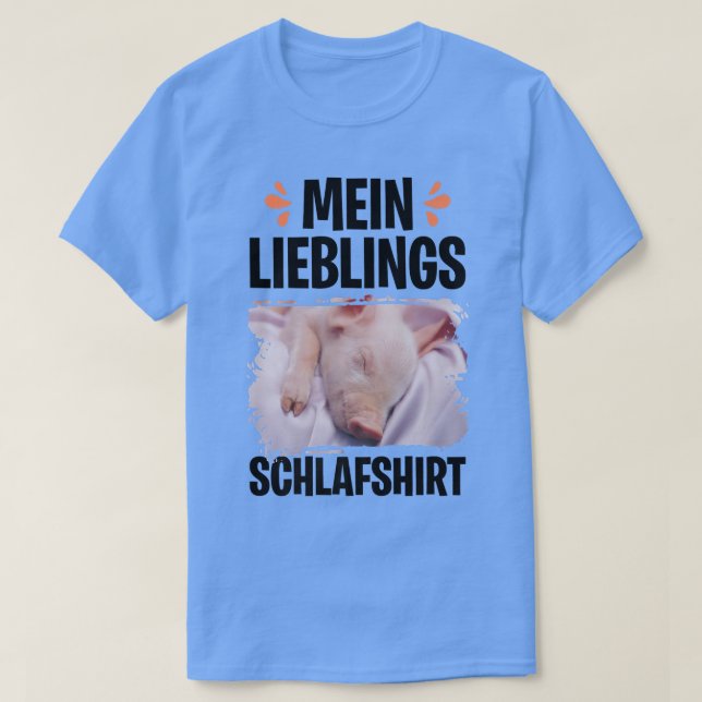 Mein Lieblings-Schlaf-Shirt Teacing Schweine Mini- T-Shirt (Design vorne)