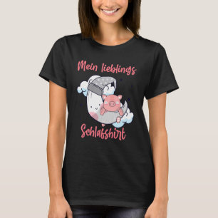 Mein Lieblings-Schlaf-Teacup Pig Mini Pig Moon T-Shirt
