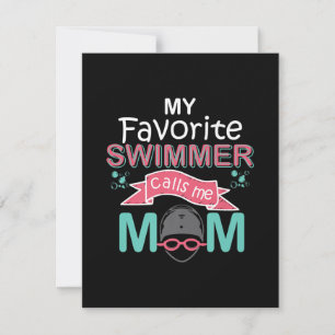 Mein Lieblings-Schwimmer nennt mich Mama Funny Sch Einladung