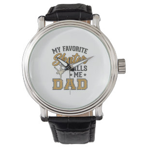 Mein Lieblings-Skater nennt mich Dad Vintage-Shirt Armbanduhr