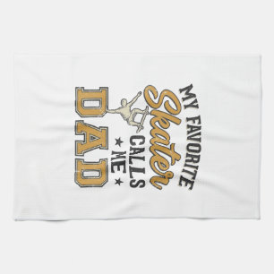 Mein Lieblings-Skater nennt mich Dad Vintage-Shirt Geschirrtuch