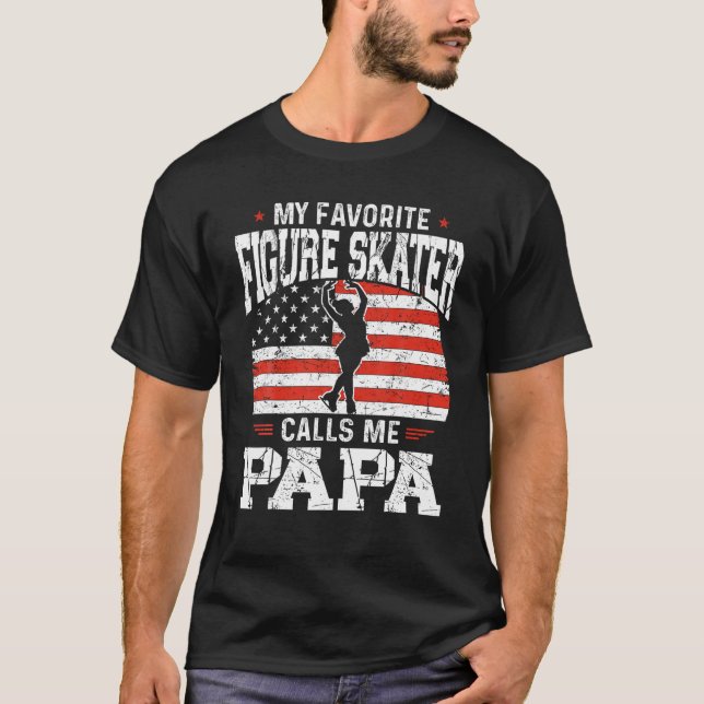 Mein Lieblings-Skater nennt mich Papa Funny Skat T-Shirt (Vorderseite)
