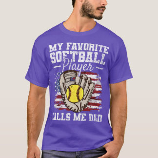 Mein Lieblings-Softball-Spieler nennt mich Papa T-Shirt