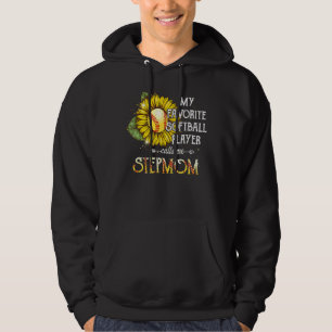 Mein Lieblings-Softball-Spieler nennt mich StepMom Hoodie