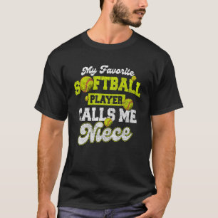 Mein Lieblings-Softballspieler nennt mich Nichte V T-Shirt