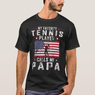 Mein Lieblings-Tennisspieler nennt mich Papa Vater T-Shirt