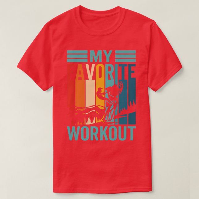 Mein Lieblings-Workout-Motor Schlitten Schneemobil T-Shirt (Design vorne)
