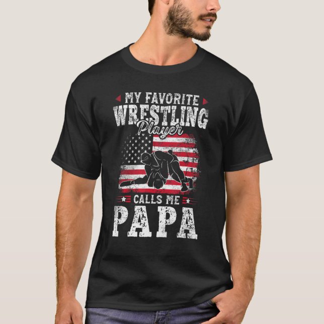 Mein Lieblings-Wrestling nennt mich Papa Vathers T-Shirt (Vorderseite)