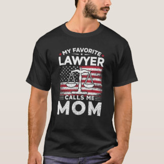 Mein Lieblingsanwalt nennt mich Mama American Flag T-Shirt