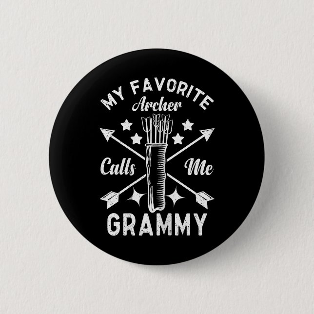 Mein Lieblingsarcher nennt mich Grammy Bow Jagd Ar Button (Vorderseite)