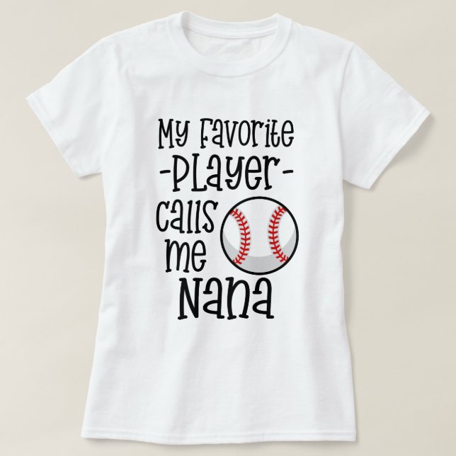 Mein LieblingsBaseball-Spieler ruft mich T-Shirt (Design vorne)