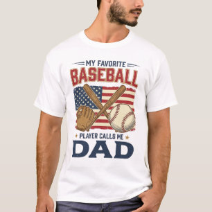 Mein Lieblingsbaseballspieler nennt mich Dad Vinta T-Shirt