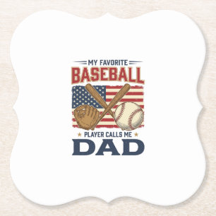Mein Lieblingsbaseballspieler nennt mich Dad Vinta Untersetzer