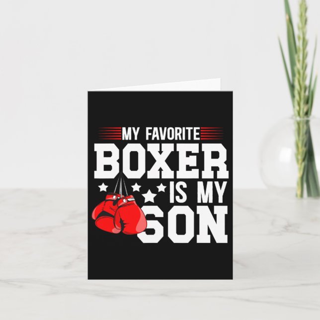 Mein Lieblingsboxer ist mein Son Boxing Vater Karte (Vorderseite)