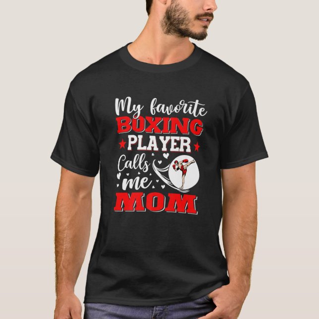 Mein Lieblingsboxer nennt mich Mama Mother's Da T-Shirt (Vorderseite)