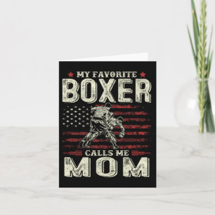 Mein Lieblingsboxer nennt mich Mama Us Flagge Boxe Karte