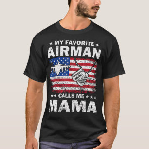 Mein Lieblingsflieger nennt mich Mama Usaf-Flagge T-Shirt