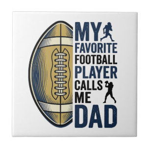Mein Lieblingsfußballspieler nennt mich Dad Shirt  Fliese