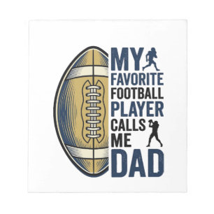 Mein Lieblingsfußballspieler nennt mich Dad Shirt  Notizblock