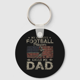 Mein Lieblingsfußballspieler nennt mich Dad Vater Schlüsselanhänger