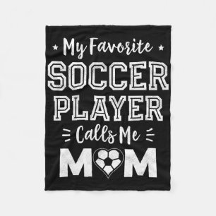 Mein Lieblingsfußballspieler nennt mich Mom Cute S Fleecedecke