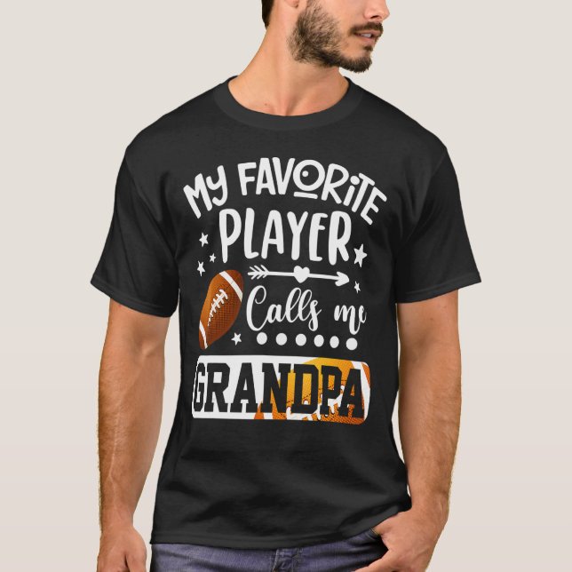 Mein Lieblingsfußballspieler nennt mich Opa T-Shirt (Vorderseite)