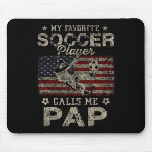 Mein Lieblingsfußballspieler nennt mich Pap Usa-Fl Mousepad