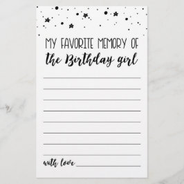 Mein Lieblingsgedächtnis für das GeburtstagsMädche