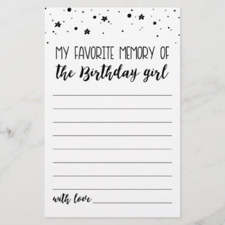Mein Lieblingsgedächtnis für das GeburtstagsMädche