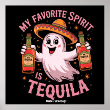Mein Lieblingsgeist Ist Tequila Halloween Trinken 
