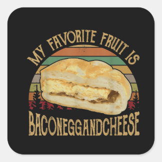 Mein Lieblingsgeschenk mit Fruchtsaft und Käse Quadratischer Aufkleber