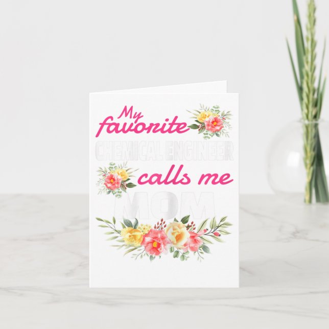 Mein Lieblingsingenieur nennt mich Mama Karte (Vorderseite)