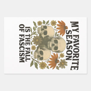 Mein Lieblingsjahrzeit ist der Herbst des Faschism Geschenkpapier Set