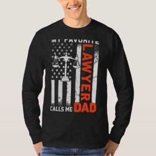 Mein Lieblingsjurist nennt mich Vater Usa Flag Vat T-Shirt
