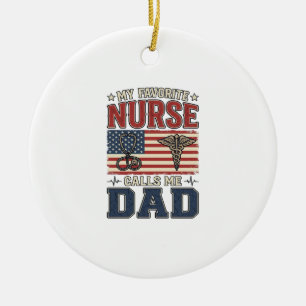 Mein Lieblingskrankenschwester nennt mich Dad Vint Keramik Ornament