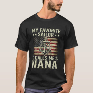 Mein Lieblingsmatrose nennt mich Nana Flagge US Fa T-Shirt