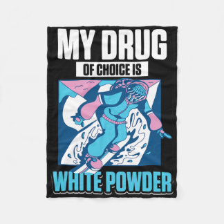 Mein Lieblingsmedikament ist weißer Pulverschnee S Fleecedecke