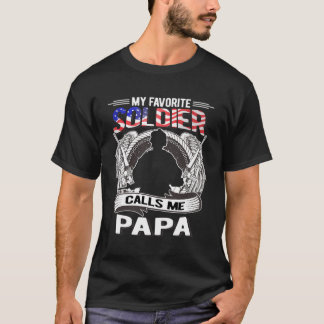 Mein Lieblingsoldat nennt mich Papa Proud Army Gra T-Shirt