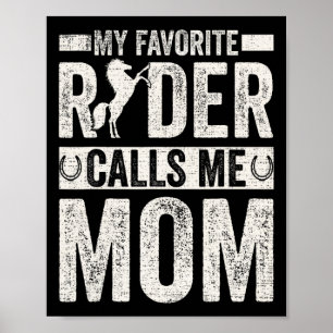 Mein Lieblingspferder nennt mich Mama Funny Horseb Poster