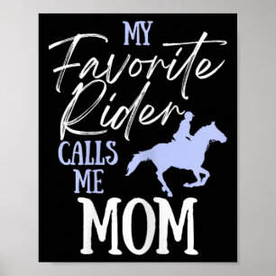 Mein Lieblingsreiter nennt mich Mama Funny Horss L Poster